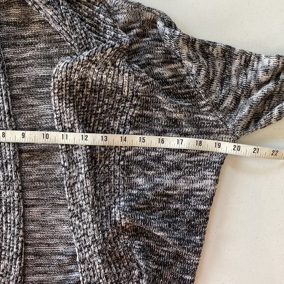 Cardigan Open Front Knit Cascade Rounded Cardigan Sweater High Low Long Sleeve - Picture 7 of 13